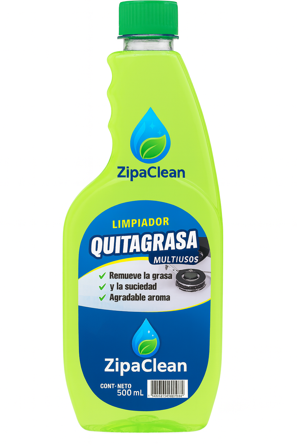 limpiador quitagrasa multiusos zipaclean 500ml